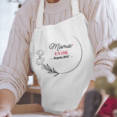 Tablier de cuisine homme personnalisé gris - Super Dad