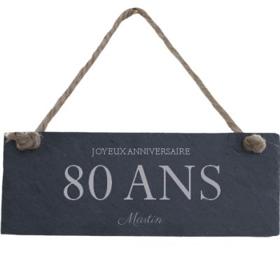 Plaque de porte personnalisable homme 80 ans