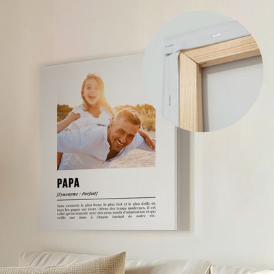 Toile canva personnalisable - Définition Papa