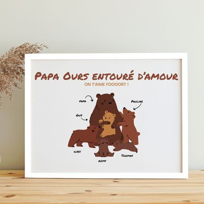 Affiche personnalisée - Câlins d'Ours