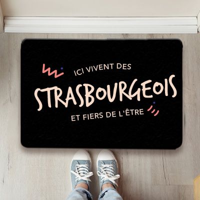 Paillasson personnalisé - Ici vivent des Strasbourgeois
