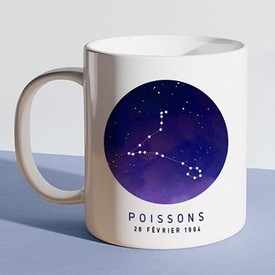 Mug personnalisé Constellation - Poissons