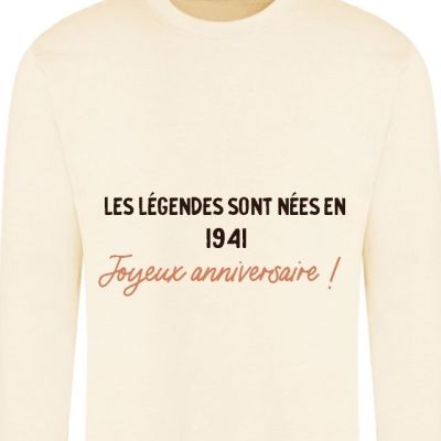 Sweat message générique femme née en 1941