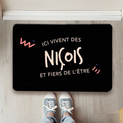 Paillasson personnalisé - Ici vivent des Niçois