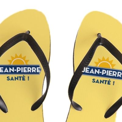 Tongs personnalisées pour un Jean-Pierre
