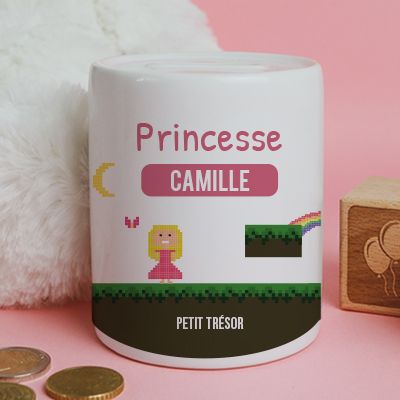 Tirelire personnalisable - Jeux Vidéo Rétro - Version Fille
