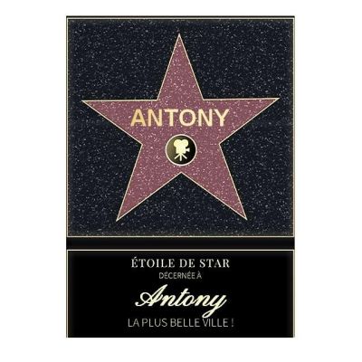 Affiche etoile de star personnalisé Antony