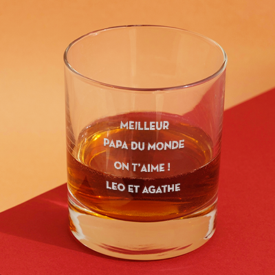 Verre à whisky personnalisé - Message