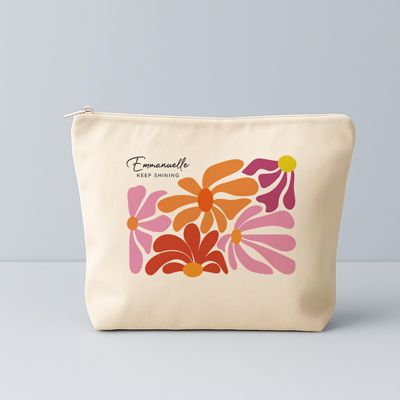 Trousse en coton personnalisée - Botanique