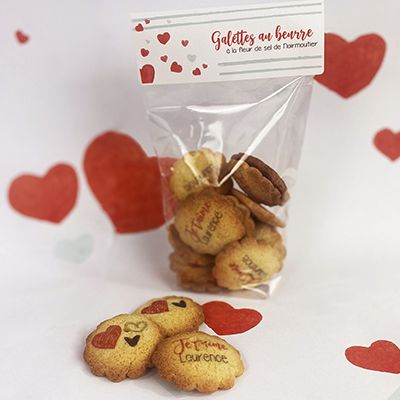 Coffret biscuits Personnalisable aux 3 saveurs - Amour