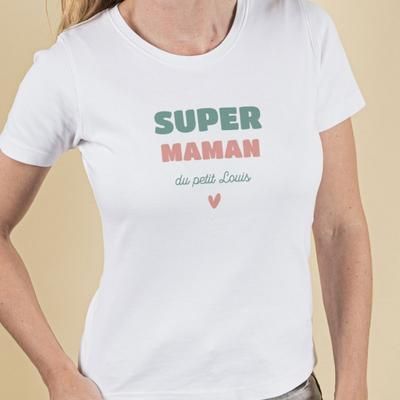 Tee shirt personnalisé femme - Super Maman