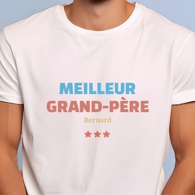 Tee shirt personnalisé homme - Meilleur Grand-Père