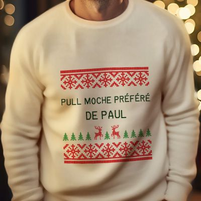 Pull de Noël personnalisé - Message
