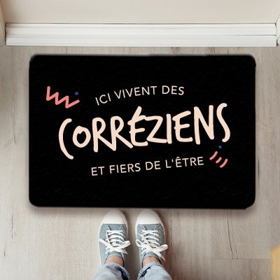 Paillasson personnalisé - Ici vivent des Corréziens