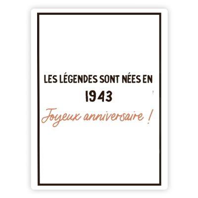 Bouteille de champagne message générique année 1943