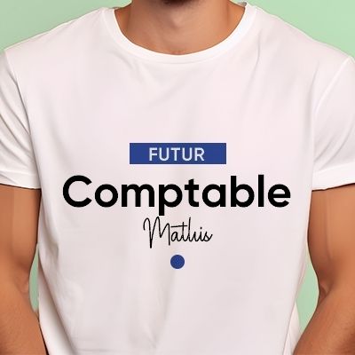 Tee shirt personnalisé homme - Futur comptable