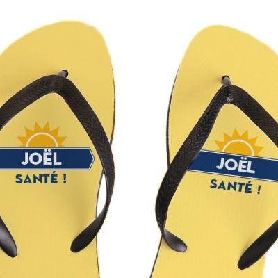 Tongs personnalisées pour un Joël