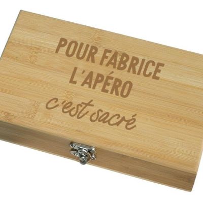 Coffret sommelier 5 accessoires personnalisé pour un Fabrice