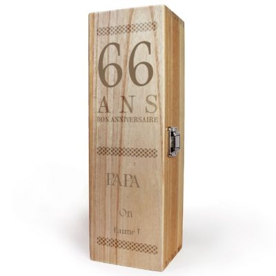 Caisse à vin anniversaire age papa 66 ans
