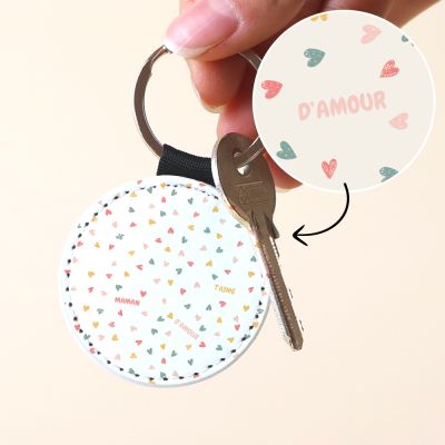 Porte-clés personnalisé en simili cuir - Message Secret