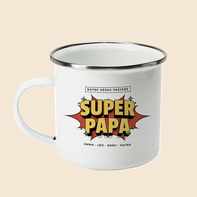 Mug émaillé personnalisé - Héros de BD