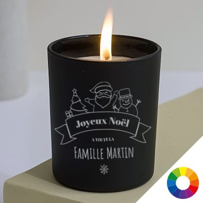 Bougie personnalisable parfumée - Joyeux Noël