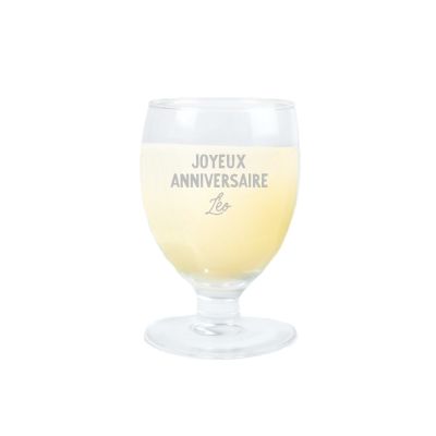 Verre à ricard ballon personnalisé pour un Léo