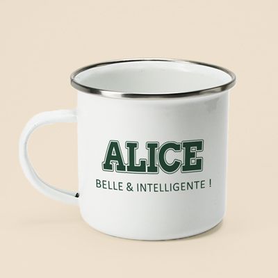 Mug émaillé personnalisé - College Style