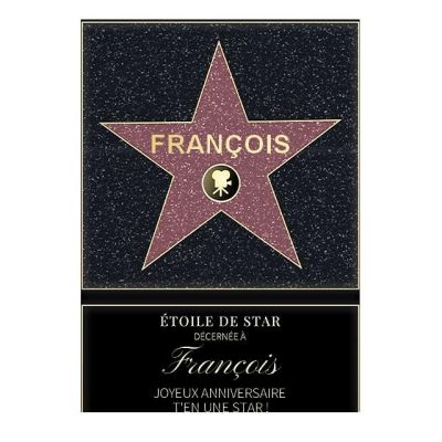 Affiche etoile de star personnalisée pour un François