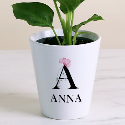 Pot de fleurs personnalisé - Monogramme