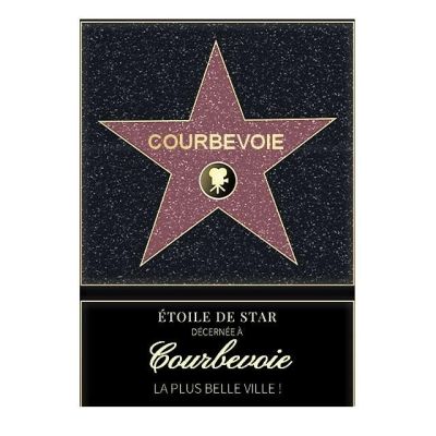 Affiche etoile de star personnalisé Courbevoie
