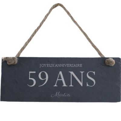 Plaque de porte personnalisable homme 59 ans