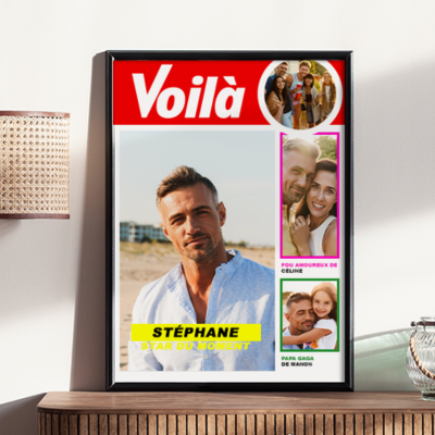 Poster photo personnalisé - Fausse Une de Magazine People