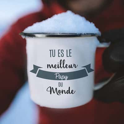 Mug émaillé personnalisé homme - Meilleur du monde