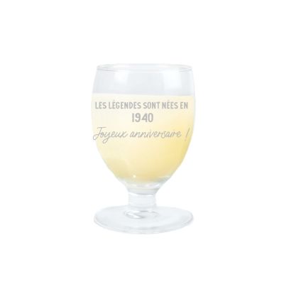 Verre à ricard ballon message générique année 1940