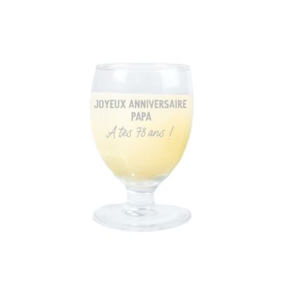 Verre à ricard ballon message papa 78 ans