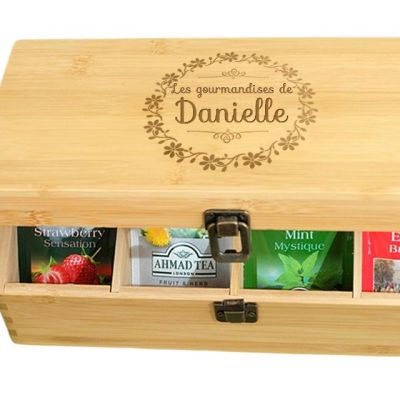 Boîte à thé en bois personnalisée pour une Danielle