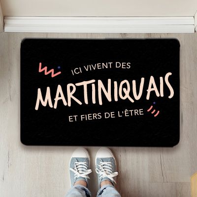 Paillasson personnalisé - Ici vivent des Martiniquais