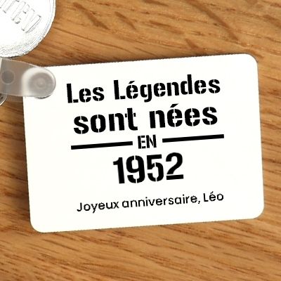 Porte-clés personnalisé - Les Légendes sont nées en 1952