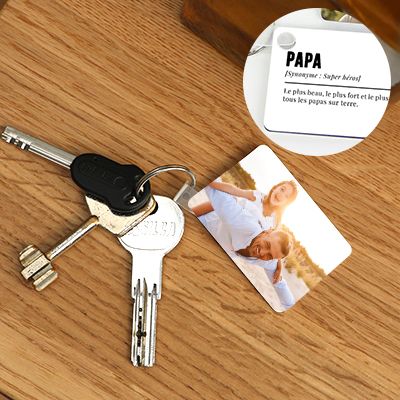 Porte-clés personnalisé photo - Définition Papa