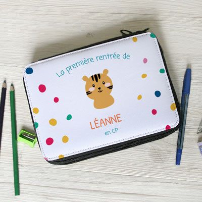 Trousse d'école personnalisable avec fournitures - Collection Animaux
