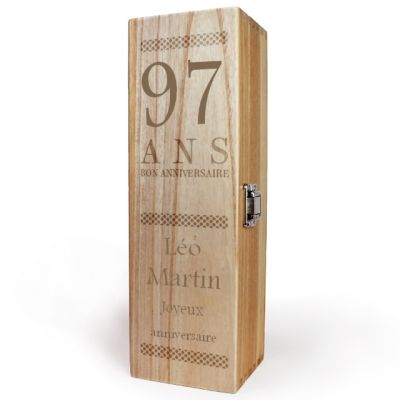 Caisse à vin personnalisable homme 97 ans