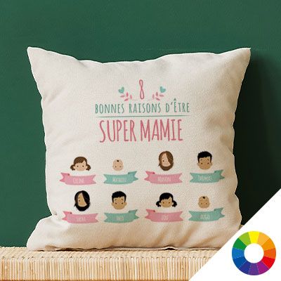 Coussin Le Père Noël c'est papa maman papy mamie