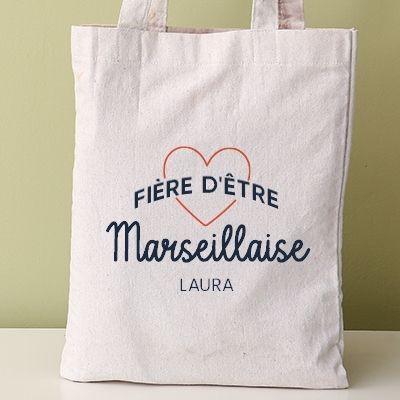 Tote bag personnalisable - Fière d'être Marseillaise