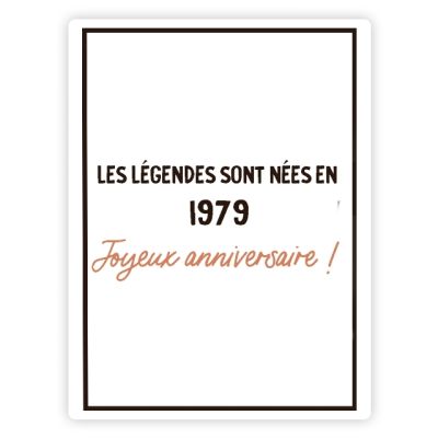 Bouteille de champagne message générique année 1979
