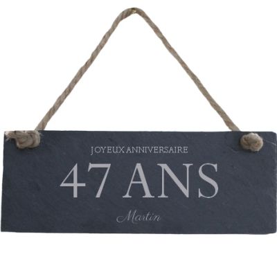 Plaque de porte personnalisable homme 47 ans
