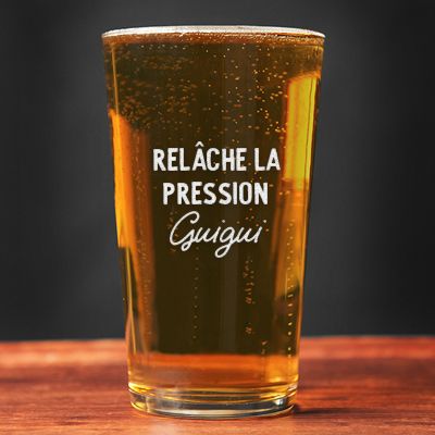 Verre à bière personnalisé pinte - Message