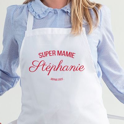Tablier personnalisé femme - Prénom et texte
