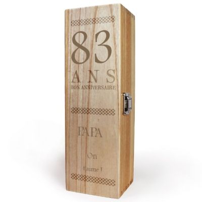 Caisse à vin anniversaire age papa 83 ans