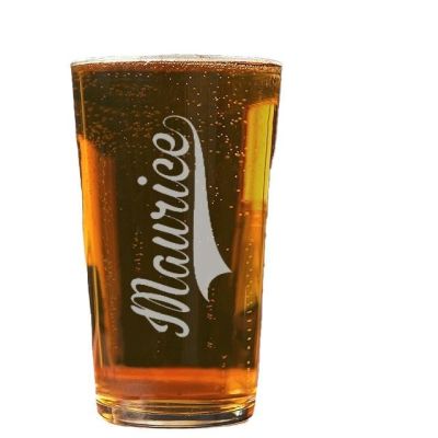 Verre à bière pinte personnalisé pour un Maurice